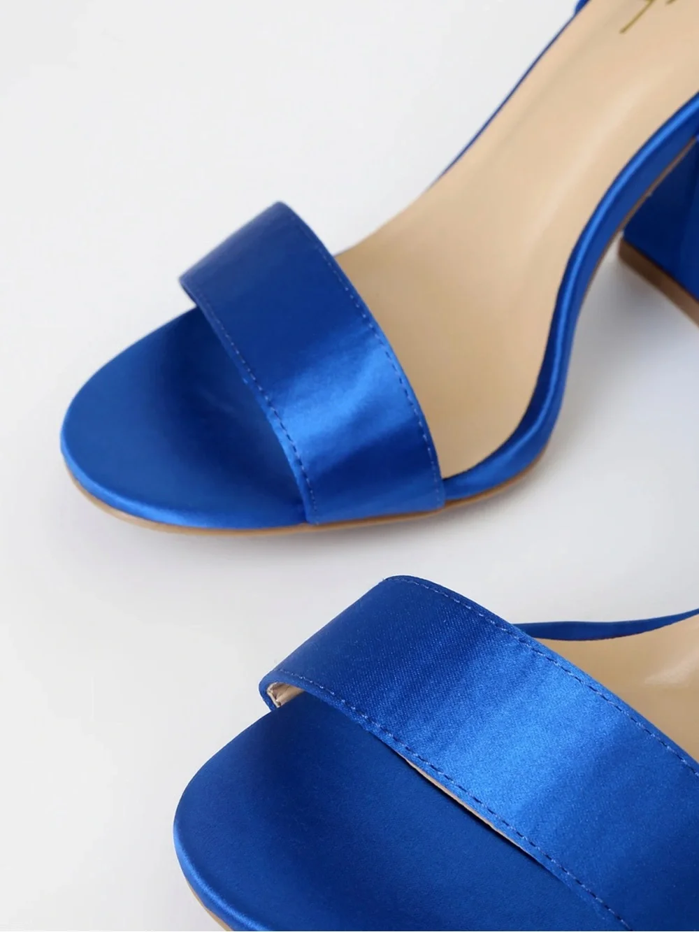 Lulus Alta Blue Satin Lace-Up Heels